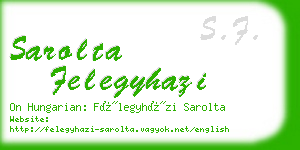 sarolta felegyhazi business card